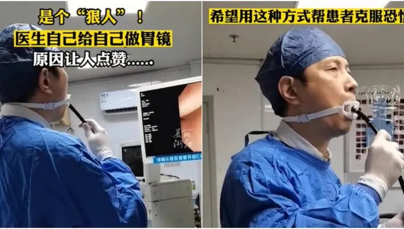 這個男人太狠了！醫因「這原因」替自己照胃鏡　網驚呆：不敢看影片！