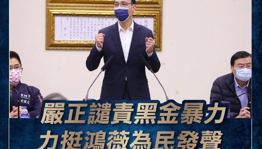 力挺王鴻薇！朱立倫怒轟民進黨「聯惡容黑」　國民黨將「抗黑保台」