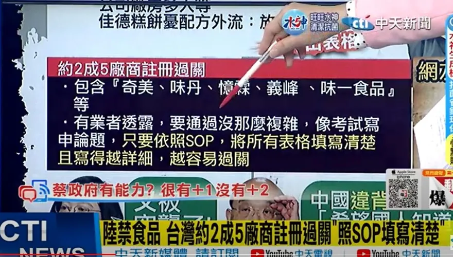 【影】盧秀芳辣晚報/陸禁台產品蔡政府喊突襲　過關廠商打臉：表格寫清楚就好