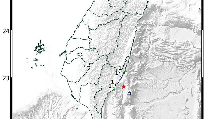 台東外海深夜發生芮氏規模4.0地震　最大震度台東市、成功3級
