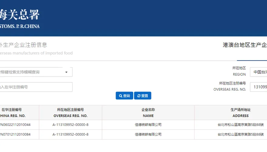 佳德鳳梨酥是「包餡麵食」？大陸海關總署網站實測結果超驚人
