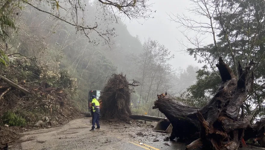 快訊/連日降雨！太平山區內「唯一道路」發生坍方　元旦延後至8點開園