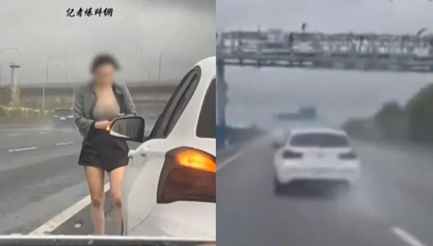國道驚見三寶游移擦撞前車！BMW女駕駛一下車…網驚「世界和平了」