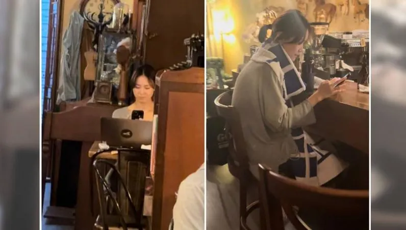 咖啡廳捕捉「野生戲劇女神」全素顏顧店！無罩坐鎮當板娘「親自招呼客人」毫無架子