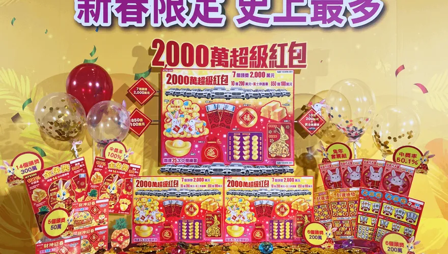 台彩加碼360組百萬紅包！小年夜連開17天　日期、中獎率一次看