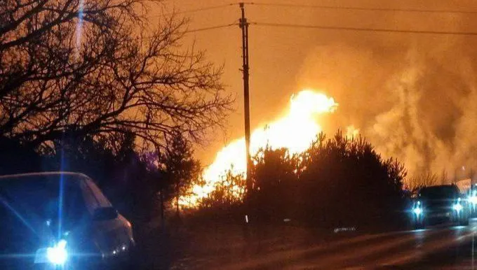 影/立陶宛天然氣管爆炸　火焰衝50公尺高