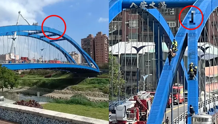快訊/新北八安大橋傳男子墜橋身亡！疑壓力過大　驚悚畫面曝光