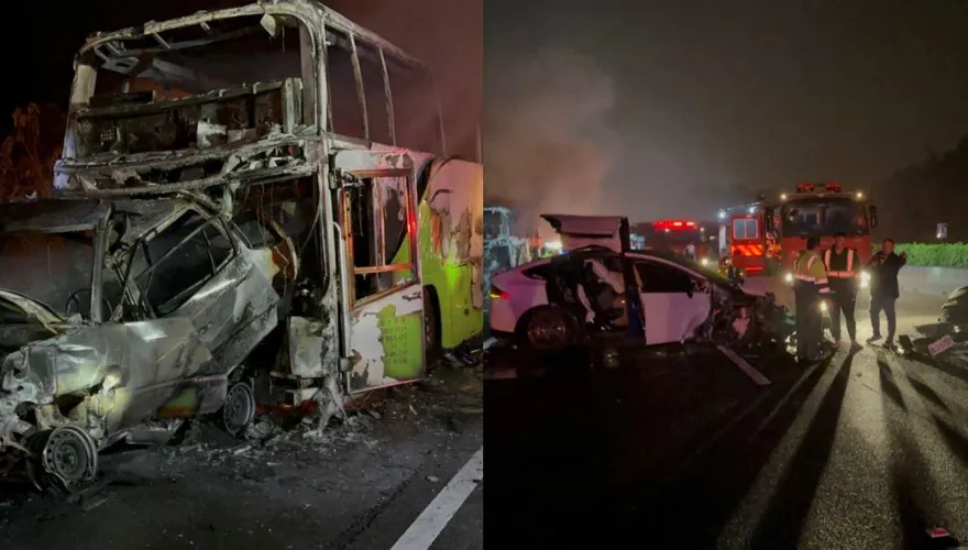影/酒駕釀連環車禍害2死9傷！女駕駛恍神自撞　下秒2車慘淪火球
