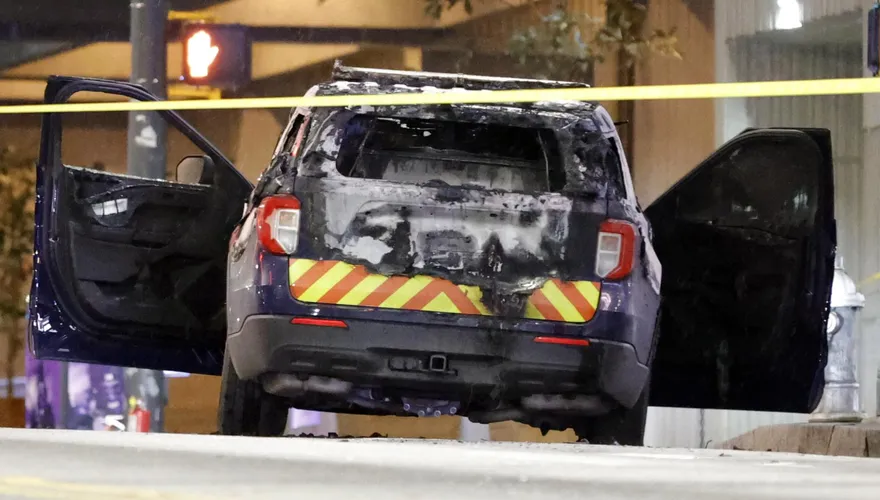 影/燒毁警車、店家遭砸！美國亞特蘭大暴力示威　州長發文譴責