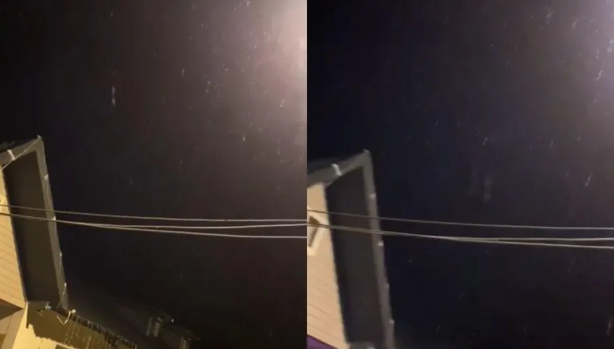 快訊/新竹尖石也下雪了！餐廳業者直擊降雪　笑稱：明天吃雪藏蔬菜