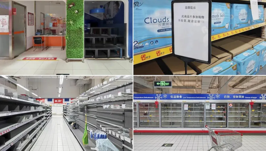快倒閉？貨架全空、限制購物卡消費　陸家樂福多店出現大缺貨