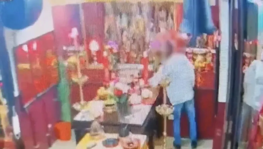 影/毒蟲大年初二宮廟偷紅包　廟公監看監視器活逮報警