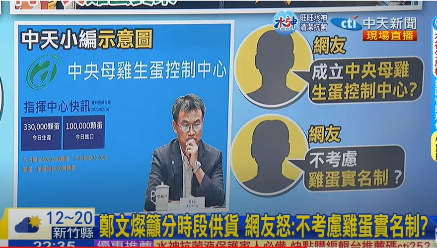 蛋荒怎解決？網譏：儘速成立「中央母雞生蛋控制中心」