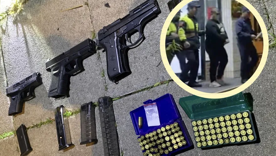 味道太濃了啦！男恍神開車自撞慘趴路邊　阿sir上前關心竟發現槍與毒