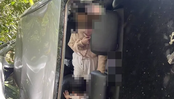 新竹轎車翻落30米深山谷！母抱3歲兒困車內驚險獲救