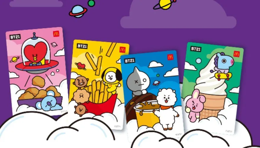 超萌！麥當勞「BT21甜心卡」曝光　3月15日開賣