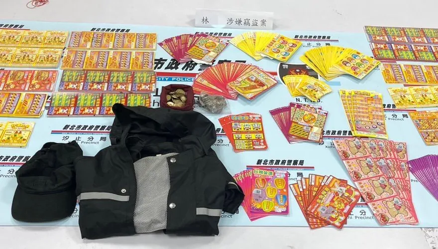 影/從彩券行廁所通風口潛入！男竊走2千多張刮刮樂得手70萬　新北汐止警15小時內逮人