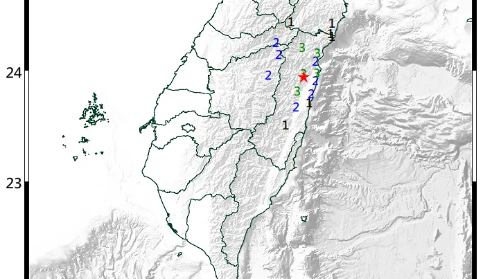 快訊/地牛翻身！晚間21：04花蓮規模3.8地震　最大震度3級