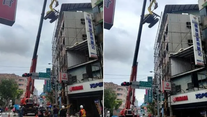 狂！「吊車抓小山貓」放公寓5樓頂　網曝：這樣施工最安全
