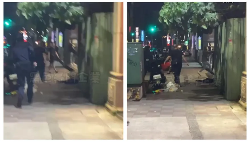 覺得你很跩！蘆洲男走出KTV「摑他一巴」釀大亂鬥　條子來他們還停不下來