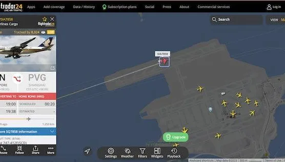 新加坡航空「貨機機艙起火」！急降香港國際機場　北跑道一度關閉