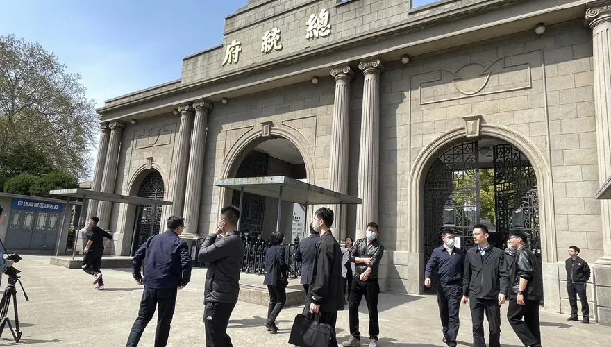 影/馬英九訪陸兩岸破冰　馬英九訪南京總統府　現場淨空迎賓
