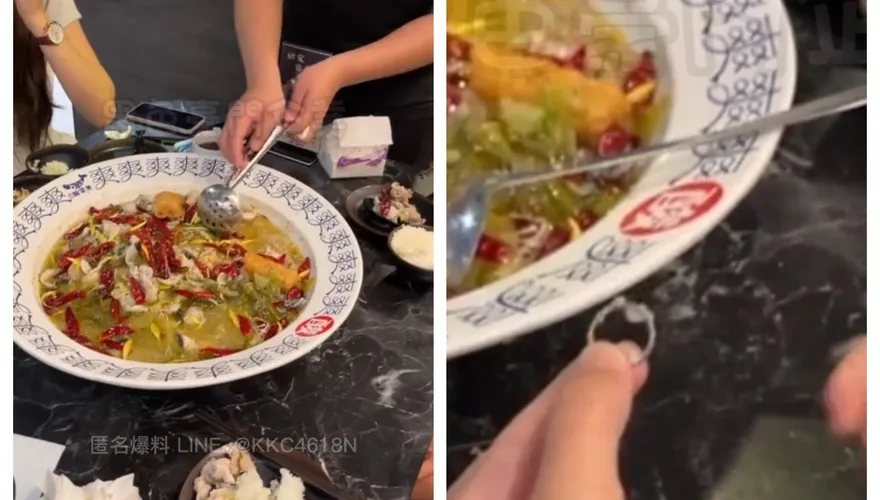 酸菜魚名店吃到戒指表錯情！以為「求婚戲碼上演」店員急上前　驚動衛生局了