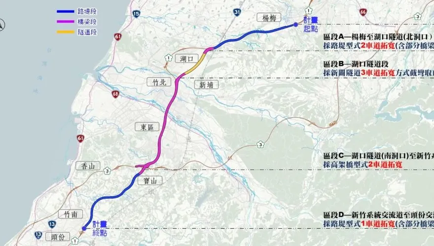 連假必塞！國1楊梅至新竹段塞車有解　五楊高架延伸頭份估8年後完工
