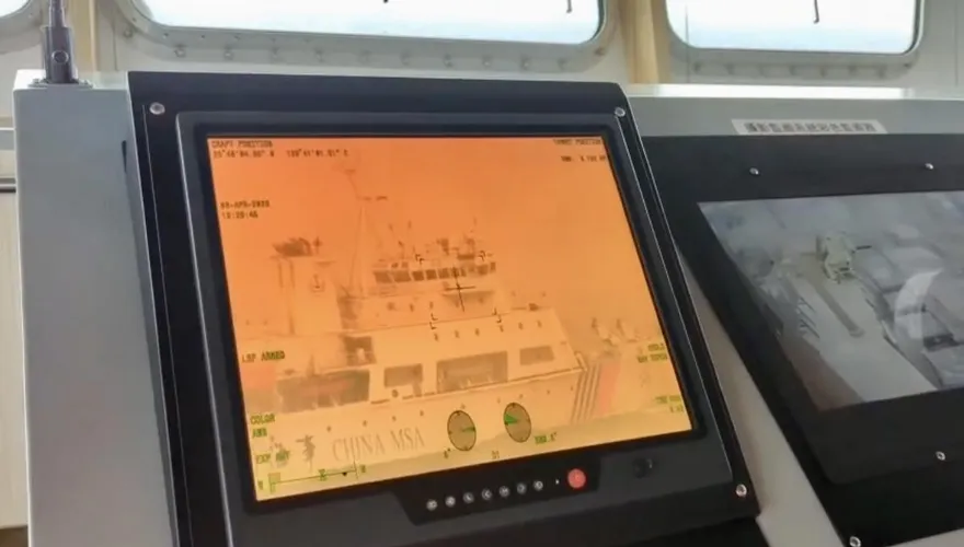 影/新竹艦監控大陸「海巡06」影片曝光　海巡署：堅守崗位捍衛主權及維護海域安全