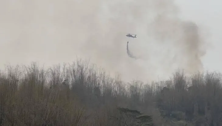 快訊/驚！陸軍八軍團旗山彈藥庫附近「又燒了」　出動空勤直升機投水灌救