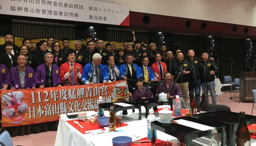 艋舺青山宮赴日進行文化交流　高岡市長率眾熱烈接駕