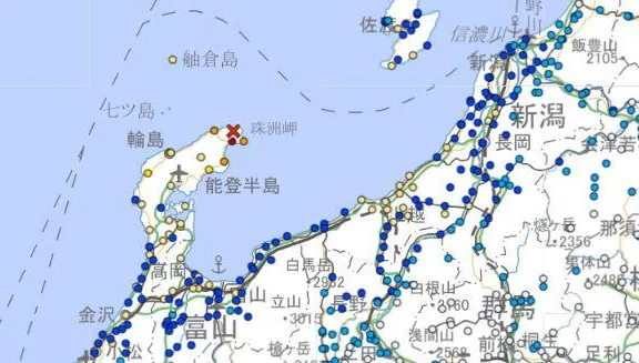 日本石川縣20:58再傳規模5.8地震　無海嘯警報