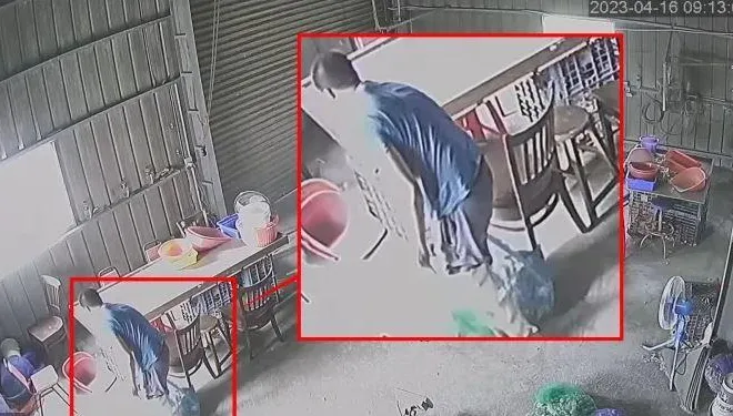 雙腳打石膏也要偷！雲林男翻牆破窗抱走200斤蒜頭　畫面曝