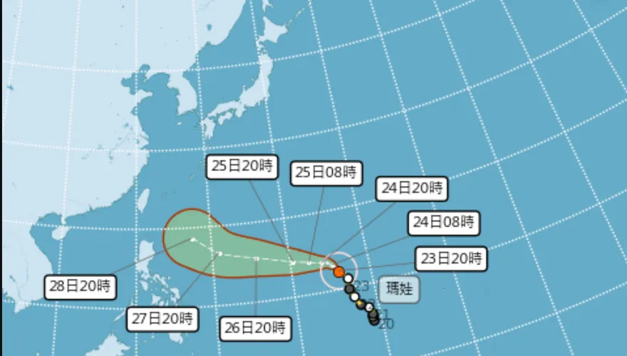 快訊/瑪娃颱風正式轉強颱！氣象局公布最新路徑