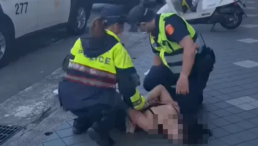 影/陸妞染毒襲警拒捕！他怒摔壓地「遭後腳速踹險中招」…目擊者還原事發經過