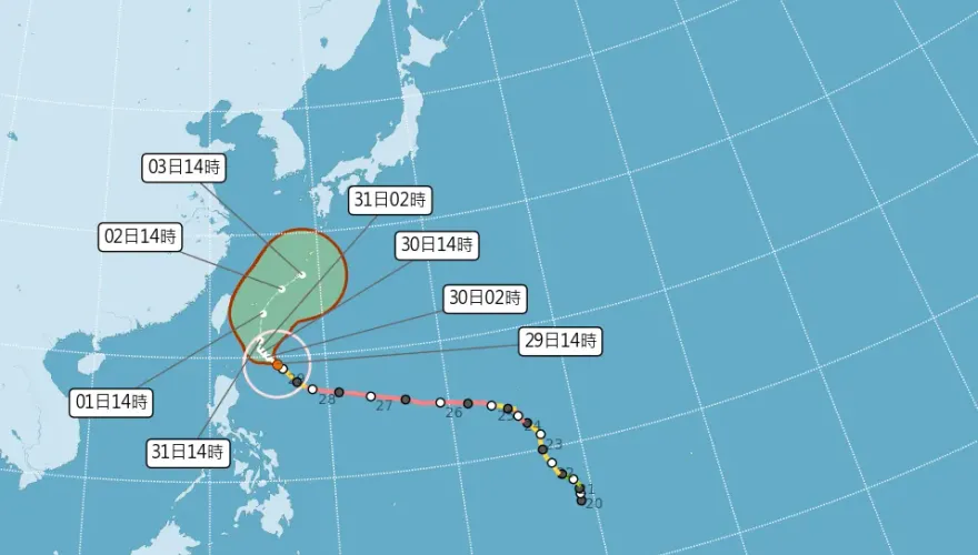 快訊/瑪娃來了！氣象局20:30發布海警　彭啟明曝颱風假機率