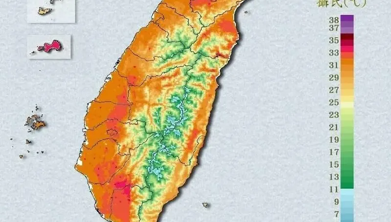 熱到翻！屏東三地門中午35.9℃高溫　4縣市發布橘色燈號