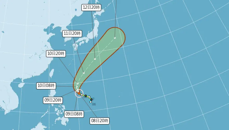 快訊/「谷超」正式升級中颱！路徑東偏　赴日旅遊民眾當心