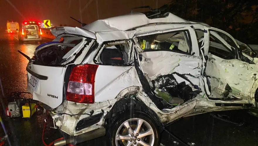 古家齊與女友國道車禍雙亡！現場扭曲車體曝光　家人慟：他到天堂開演唱會了