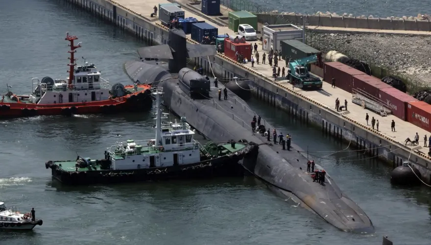 美國核動力潛艦現身南韓釜山港　近6年來第一次