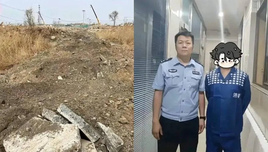 影/這也能偷！「水泥路面不見了」男偷2條馬路賣錢　警逮竊賊驚呼：真稀奇