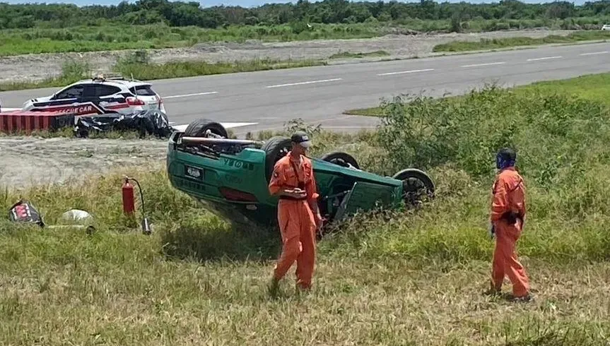 影/直線加速尬車出事！彰化「彈射嘉年華」驚傳參賽車失控「衝人群」…1傷送醫