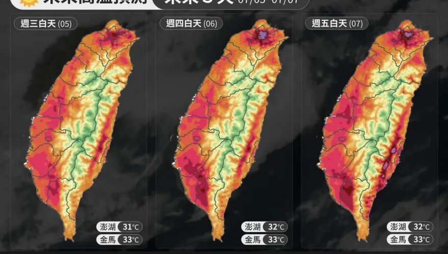 全台烤番薯！2地區「紫爆」氣溫狂飆　最熱時間點曝光