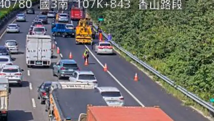 快訊/上班注意！國道3號「2車連環撞」　這路段車流回堵3公里