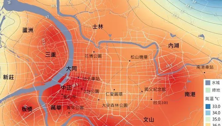 都市熱島擴大中！台北盆地如「熱鍋」　大安森林公園也無法降溫