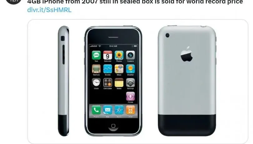 4GB 版原裝初代 iPhone破天價！ 拍賣網站拍出價近500萬　16年翻漲318倍