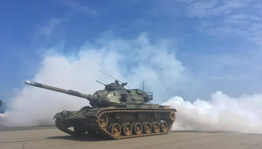 漢光演習/ 陸軍八里挖壕溝  陸戰隊M60A3進駐偽裝陣地壓制敵軍
