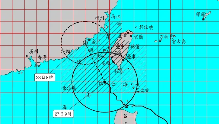 杜蘇芮動向/今天最迫台！台中以南警戒　南部午後風雨增強、東部豪大雨
