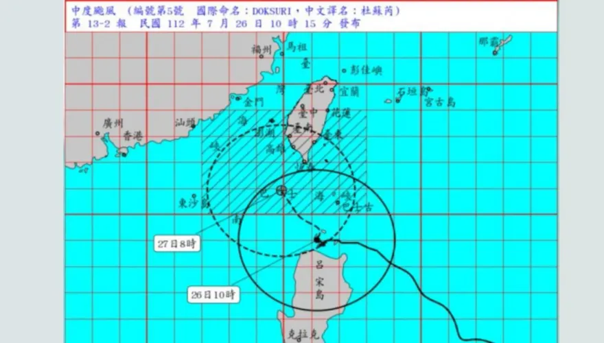 杜蘇芮動向/杜蘇芮像喝酒醉！搖搖晃晃撞台灣「今距離最近」　東部發出「超大豪雨」警戒
