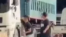 影/狠砸片！林口砂石車排班糾紛　3壯漢狂尻座駕玻璃跟後照鏡